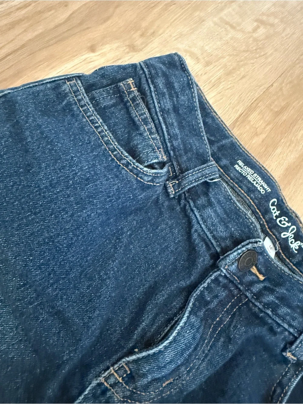 Cat & Jack Men's Navy Straight-Leg Jeans